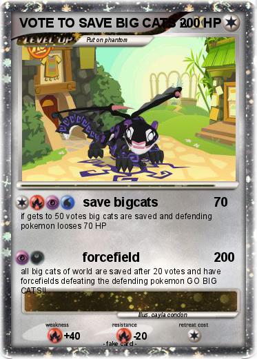 Pokemon VOTE TO SAVE BIG CATS