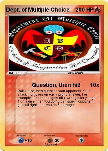 Pokemon Dept. of Multiple Choice