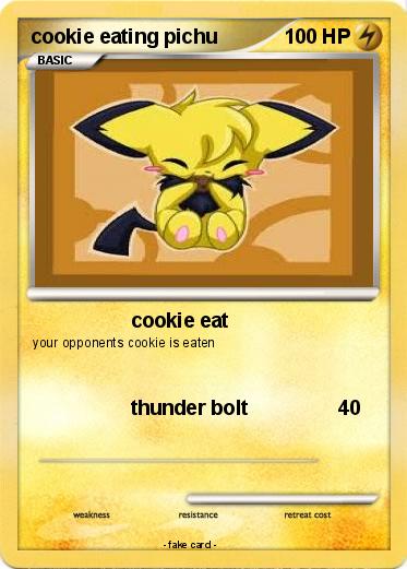 Pokemon cookie eating pichu