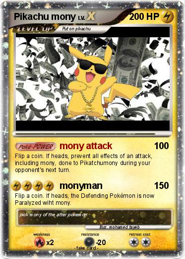 Pokemon Pikachu mony