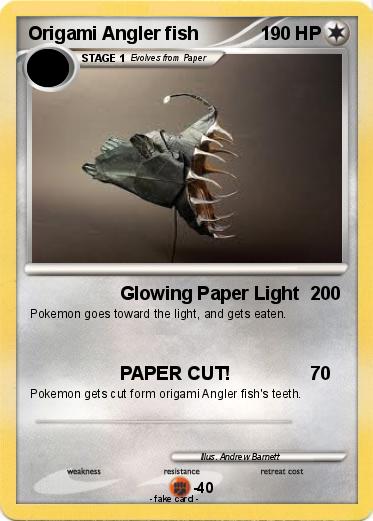 Pokemon Origami Angler fish