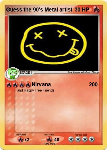 Pokemon Guess the 90's Metal artist
