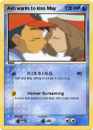 Pokemon Ash wants to kiss May