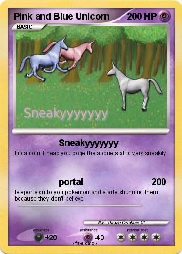 Pokemon Pink and Blue Unicorn