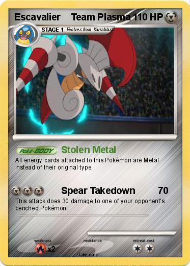 Pokemon Escavalier    Team Plasma