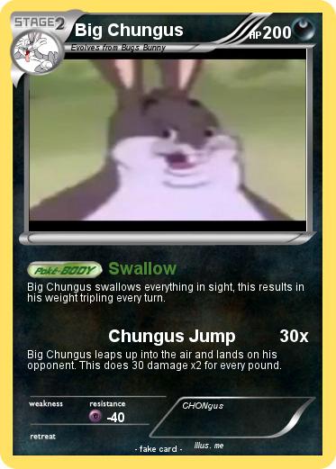 big chungus yugioh card I'll fuse my elemental hero flamewingman with my winged kuriboh to make... go winged kuriboh lv 6! Hey, wdym this isn't how this works . Hehe honestly loved winged kuriboh and who Pokemon Big chungus 798