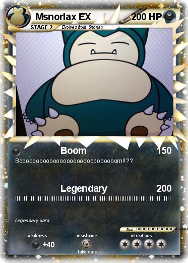 Pokemon Msnorlax EX