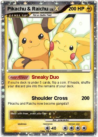 Pokemon Pikachu & Raichu