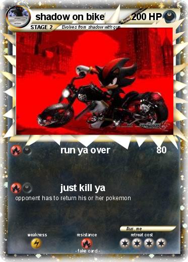 Pokemon shadow on bike