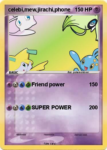 Pokemon celebi,mew,jirachi,phone