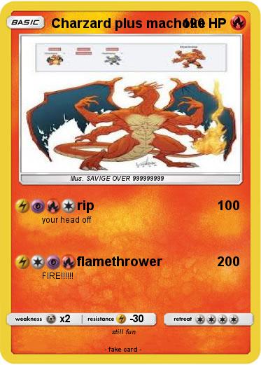 Pokemon Charzard plus machoke