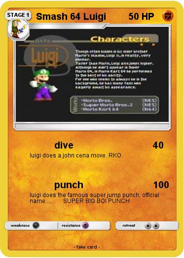 Pokemon Smash 64 Luigi
