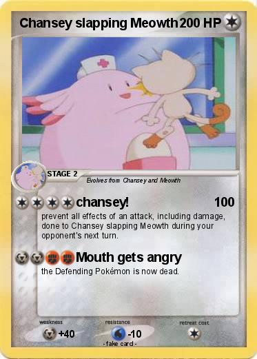 Pokemon Chansey slapping Meowth