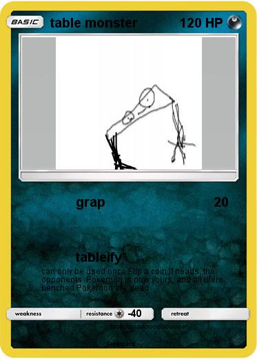 Pokemon table monster