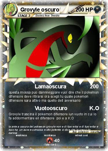Pokemon Grovyle oscuro