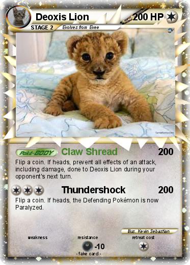 Pokemon Deoxis Lion