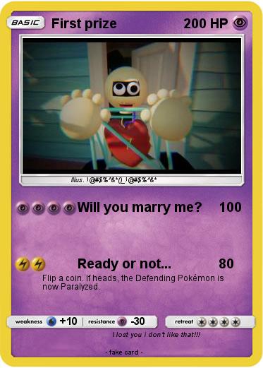 Pokemon First prize