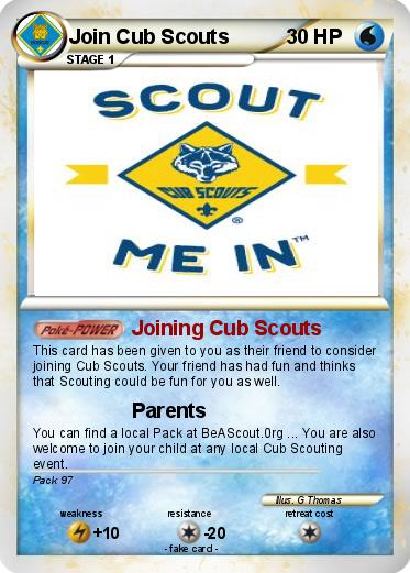 Pokemon Join Cub Scouts