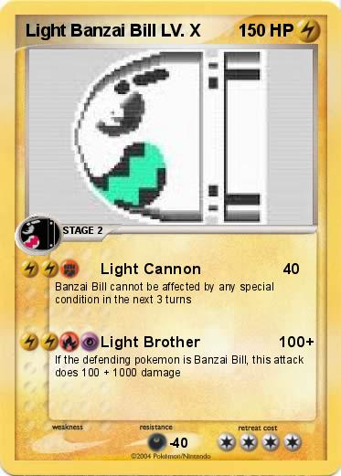 Pokemon Light Banzai Bill LV. X