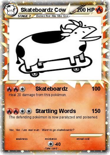 Pokemon Skateboardz Cow