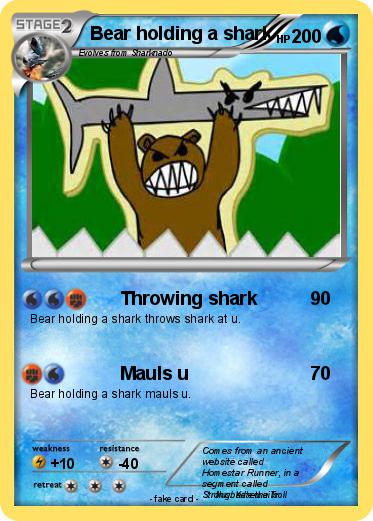 Pokemon Bear holding a shark