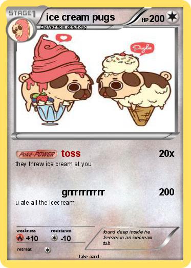 Pokemon ice cream pugs
