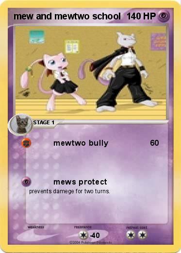 Pokemon mew and mewtwo school