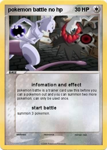 Pokemon pokemon battle no hp