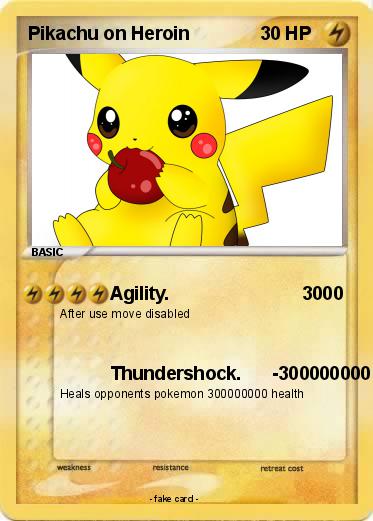 Pokemon Pikachu on Heroin