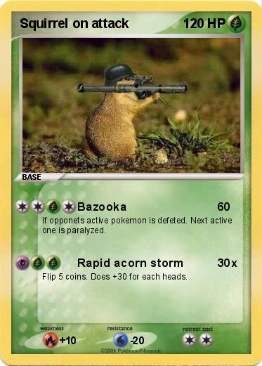 Pokemon Squirrel on attack