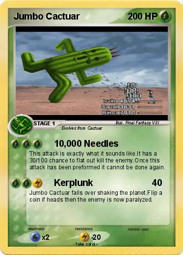 Pokemon Jumbo Cactuar