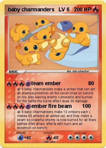 Pokemon baby charmanders   LV 6