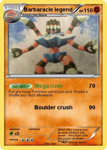 Pokemon Barbaracle legend