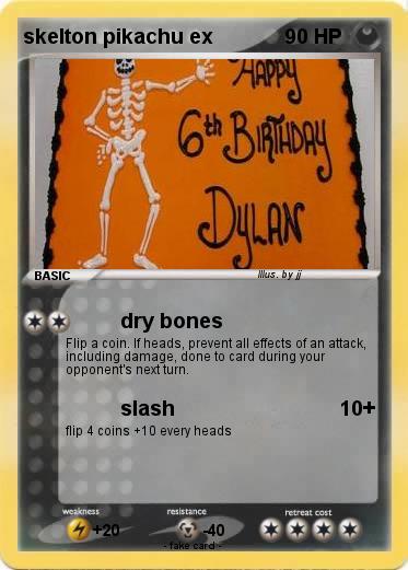 Pokemon skelton pikachu ex