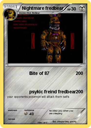 Pokemon Nightmare fredbear