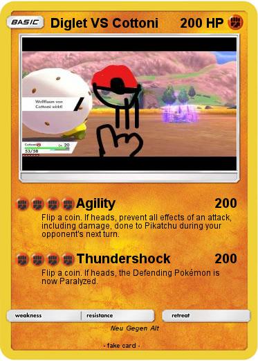 Pokemon Diglet VS Cottoni