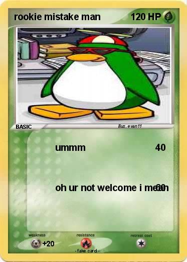 Pokemon rookie mistake man