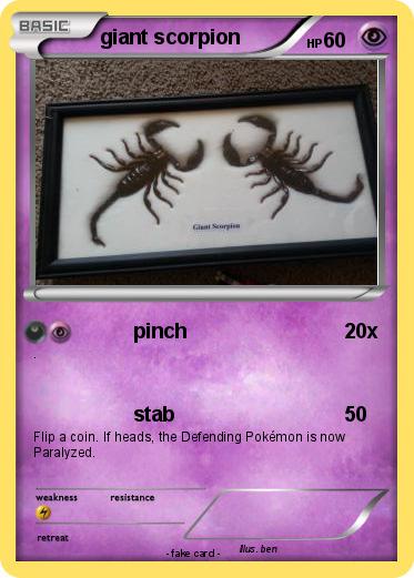Pokemon giant scorpion