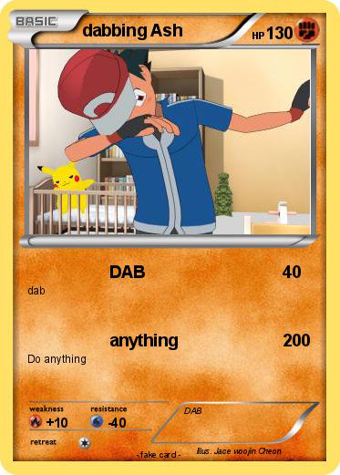 Pokemon dabbing Ash