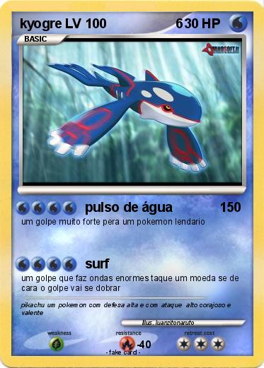 Pokemon kyogre LV 100                   6