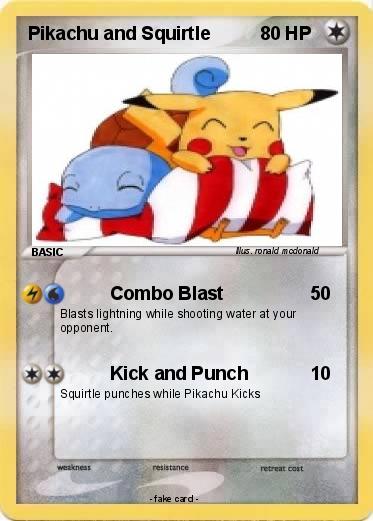 Pokemon Pikachu and Squirtle