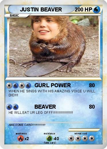 Pokemon JUSTIN BEAVER