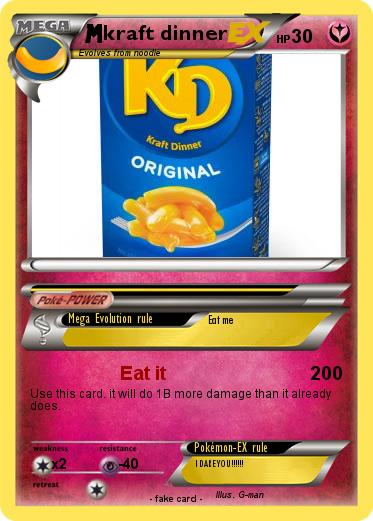 Pokemon kraft dinner