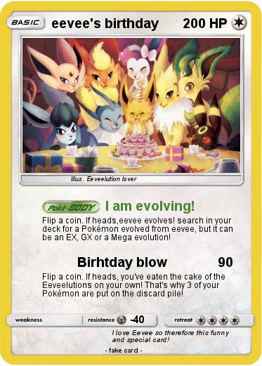Pokemon eevee's birthday