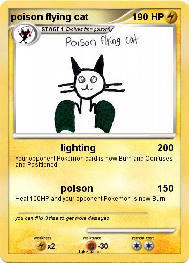 Pokemon poison flying cat