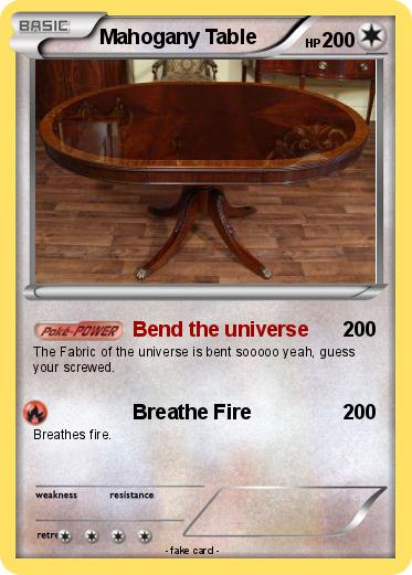 Pokemon Mahogany Table