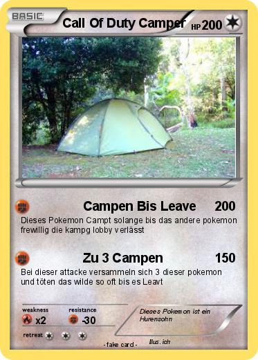 Pokemon Call Of Duty Camper