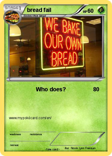 Pokemon bread fail