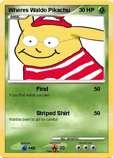 Pokemon Wheres Waldo Pikachu