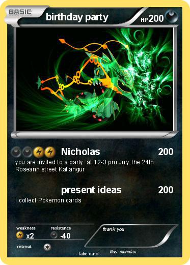 Pokemon birthday party